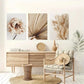 3pcs Neutral Soft Floral Design Metal Print Ready to Hang Art