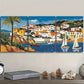 3pcs Caribbean houses and boats Wall Art Set Canvas Framed 40x60cm - High Quality Print 100% Australian Made Wall Canvas Ready to Hang