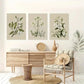 3pcs Neutral Botanical Flower Design Metal Print Ready to Hang Art