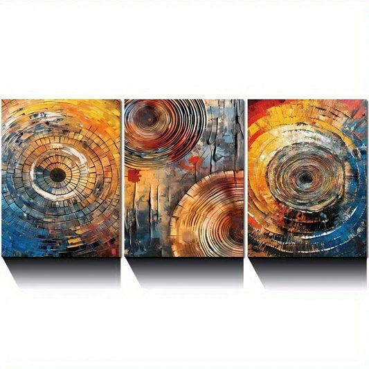 3pcs Abstract Tree Vintage Modern Nature Metal Print Ready to Hang Art