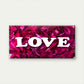 Love From Carved Letters Petals Wall Art Canvas Office Home Room Framed 120x60cm