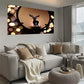 Deer Silhouette with Blurred Wall Art wall canvas office home room framed 120x60cm
