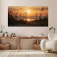 Beach Sunset Sky & Plants wall canvas office home room framed 120x60cm