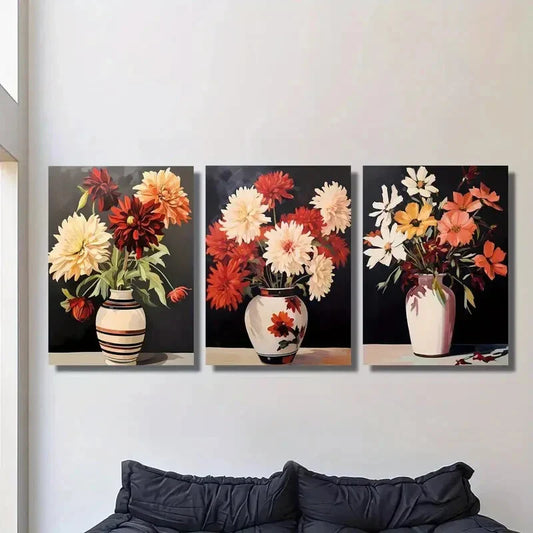3pcs ,Minimalist Landscape Metal Print Ready to Hang Art