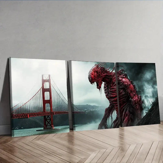 3pcs Dissecting Alien Life,   Wall Art Set Canvas Framed 40x60cm - High Quality Print 100% Australian Made Wall Canvas Ready to Hang