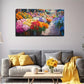 Vibrant Floral Market Décor Wall Art Canvas Office Home Room Framed 120x60cm