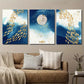 3pcs Abstract Goldfish and Moon Nordic Light Metal Print Ready to Hang Art