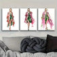 3pcs Fashion Sketch Style Triptych Wall Art Set Canvas Framed 40x60cm - High Quality Print 100% Australian Made Wall Canvas Ready to Hang