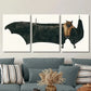 3pcs Featuring Vintage Halloween Bats Metal Print Ready to Hang Art