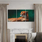 3pcs Artistic Cheetah Portrait Wildlife Art Metal Print Ready to Hang Art
