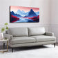 Red Foliage & Serene Lake Scene Wall Art Canvas Office Home Room Framed 120x60cm
