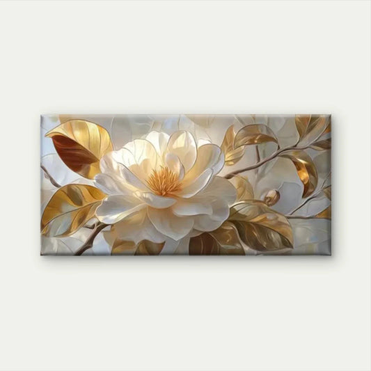 Modern Abstract Floral Wall Art Canvas Office Home Room Framed 80x45cm