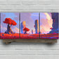 3pcs Surreal Mangroves & Dreamy Sky Metal Print Ready to Hang Art