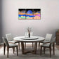 3pcs Blue Moon & Silhouetted Trees, Metal Print Ready to Hang Art