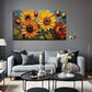 Yellow Main Body Is Sunflower Wall Art Canvas Office Home Room Framed 120x60cm