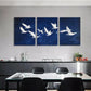 3pcs Elegant White Birds in Flight Prefect Wall Art Set Canvas Framed 40x60cm - High Quality Print 100% Australian Made Wall Canvas Ready to Hang