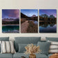 3pcs Lake Antorno Forest Landscape Metal Print Ready to Hang Art