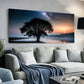 Full Moon & Tree Lake Sky wall canvas office home room framed 120x60cm