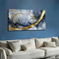 Gray And Blue With Golden Wall Art canvas office home room framed 120x60cm
