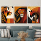 3pcs Cartoon Animals and Plants Illustrations, Metal Print Ready to Hang Art