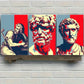 3pcs Celebrity Sculpture Retro Posters Art Metal Print Ready to Hang Art