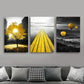 3pcs Feathery Black And White Contrasting Scene Metal Print Ready to Hang Art