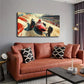 Red F1 Racing on the Track Wall Art Canvas Office Home Room Framed 80x45cm
