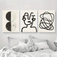 3pcs Minimalist Abstract Black Line Metal Print Ready to Hang Art