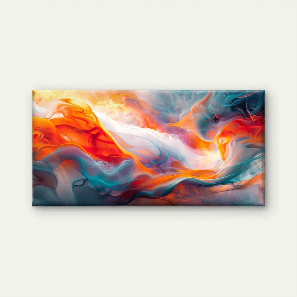 Abstract With Ethereal Light Wall Art Canvas Office Home Room Framed 80x45cm