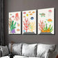 3pcs Colorful Sea Creatures in Ocean Ecosystem Wall Art Set Canvas Framed 40x60cm - High Quality Print 100% Australian Made Wall Canvas Ready to Hang