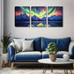 3pcs Geometric Painting Peaks Sharp Natural Style Wall Art Set Canvas Framed 40x60cm - High Quality Print 100% Australian Made Wall Canvas Ready to Hang