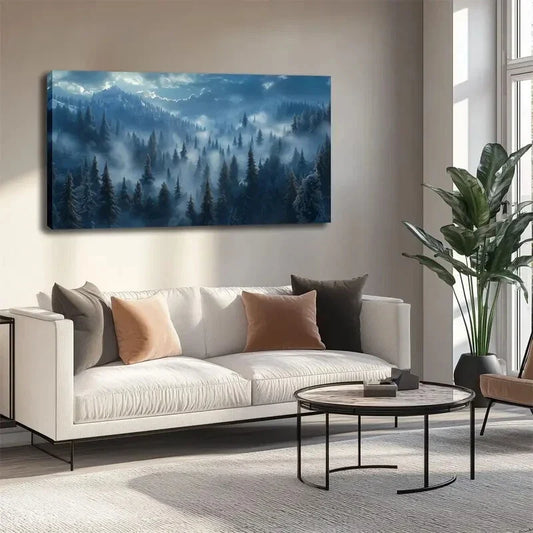 Modern Minimalist Winter Wall Art canvas office home room framed 120x60cm
