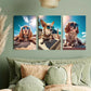3pcs Chihuahua Beach Scene Metal Print Ready to Hang Art