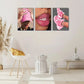 3pcs Featuring Black Woman Art Perfume Illustrate Metal Print Ready to Hang Art