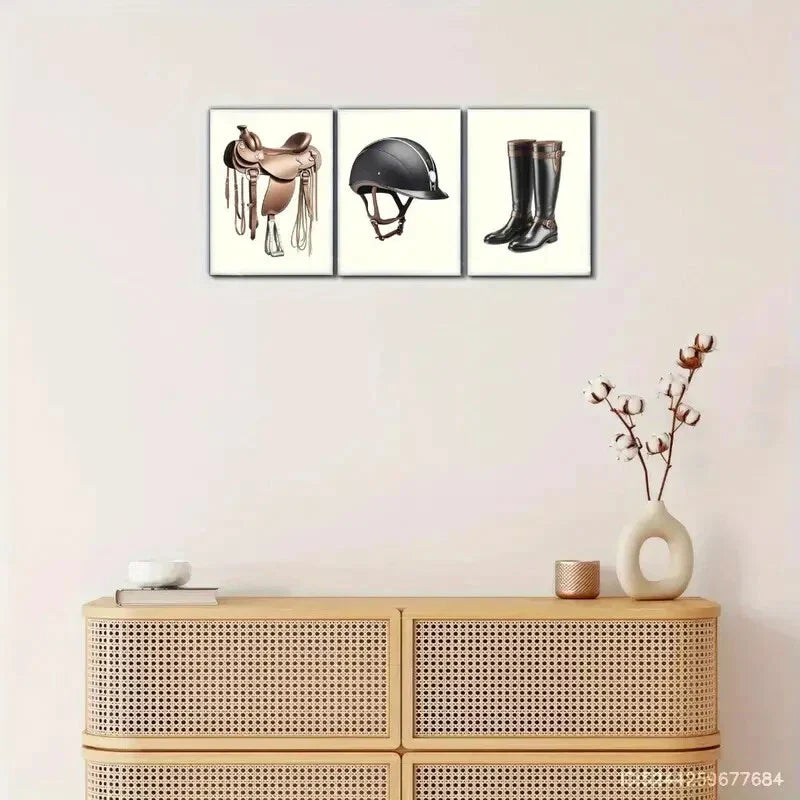 3pcs Ocean Element Art Snail Poster Dormitory Metal Print Ready to Hang Art