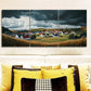 3pcs Rustic Village Red Roofs Art Deco Metal Print Ready to Hang Art