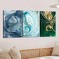 3pcs Modern Simple Nordic Style Abstract Green Wall Art Set Canvas Framed 40x60cm - High Quality Print 100% Australian Made Wall Canvas Ready to Hang