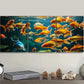 3pcs Featuring Goldfish in an Aquarium, Metal Print Ready to Hang Art