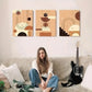 3pcs Abstract Geometric Shapes  Metal Print Ready to Hang Art