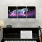 3pcs White Tiger on Neon Grass Decor Wall Art Set Canvas Framed 40x60cm - High Quality Print 100% Australian Made Wall Canvas Ready to Hang