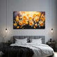 Yellow & Golden Floral Wall Art Canvas Office Home Room Framed 80x45cm