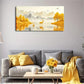 Golden Deer Cubs Lake Décor Wall Art Canvas Office Home Room Framed 120x60cm