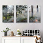 3pcs Forest Fire in Nature Smoky Forest Metal Print Ready to Hang Art