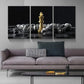 3pcs Golden King Chess Piece   Metal Print Ready to Hang Art
