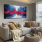 Blurred City Skylines Wall Art canvas office home room framed 120x60cm