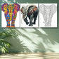 3pcs   Stylized elephant Animal Wall Art Set Canvas Framed 40x60cm -High Quality Print 100% Australian Made Wall Canvas Ready to Hang