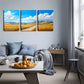 3pcs Prairie And Sky, Fine Wall Art Set Canvas Framed 40x60cm - High Quality Print 100% Australian Made Wall Canvas Ready to Hang