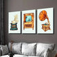 3pcs Old TV and Music Machine & Phonograph Wall Art Set Canvas Framed 40x60cm - High Quality Print 100% Australian Made Wall Canvas Ready to Hang
