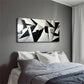 Black White & Gray Abstract Wall Art Canvas Office Home Room Framed 120x60cm