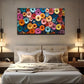 Fresh Colorful Flowers Suitable Wall Art Canvas Office Home Room Framed 80x45cm